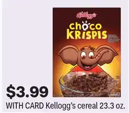 CVS Kellogg's cereal 23.3 oz offer
