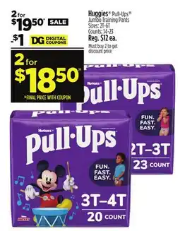 Dollar General Huggies Pull-Ups Jumbo Training Pants offer