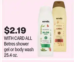 CVS ALL Betres shower gel or body wash 25.4 oz offer
