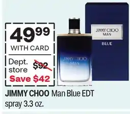 CVS JIMMY CHOO Man Blue EDT spray 3.3 oz offer