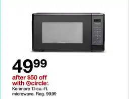 Target with ¬circle Kenmore 1.1-cu.-ft. microwave offer