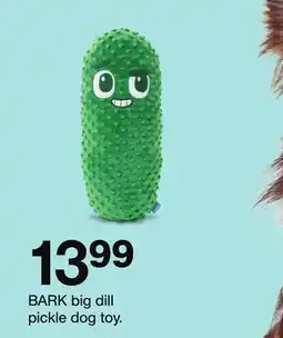 Target BARK big dill pickle dog toy offer