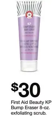Target First Aid Beauty KP Bump Eraser 8-oz. exfoliating scrub offer