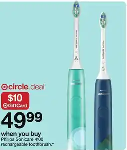 Target Philips Sonicare 4100 rechargeable toothbrush offer