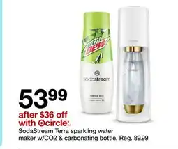 Target SodaStream Terra sparkling water maker w/CO2 & carbonating bottle offer