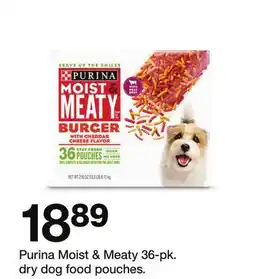 Target Purina Moist & Meaty 36-pk. dry dog food pouches offer