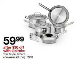 Target T-fal 14-pc. expert cookware set offer