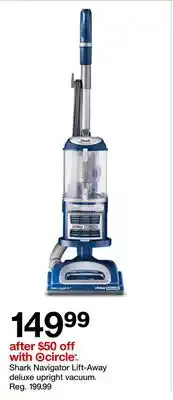 Target Shark Navigator Lift-Away deluxe upright vacuum offer