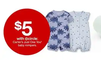 Target Carter's Just One You baby rompers offer