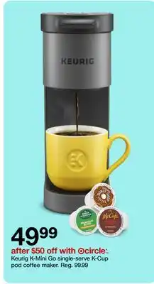 Target Keurig K-Mini Go Single-serve K-cup pod Coffee Maker offer