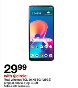 Target Total Wireless TCL 50 XE 5G (128GB) prepaid phone offer