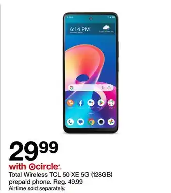Target Total Wireless TCL 50 XE 5G (128GB) prepaid phone offer