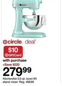 Target KitchenAid 5.5-qt. bowl-lift stand mixer offer