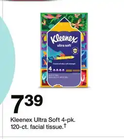Target Kleenex Ultra Soft 4-pk. 120-ct. facial tissue.† offer