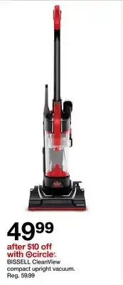 Target BISSELL CleanView compact upright vacuum offer
