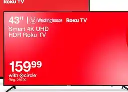Target 43 Smart 4K UHD HDR Roku TV offer