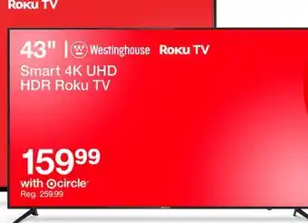 Target 43 Smart 4K UHD HDR Roku TV offer