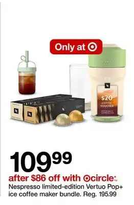 Target Nespresso limited-edition Vertuo Pop+ ice coffee maker bundle offer
