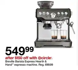 Target Breville Barista Express Hearth & Hand espresso machine offer