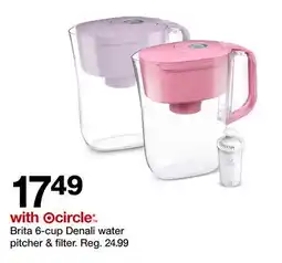 Target Brita 6-cup Denali water pitcher & filter offer