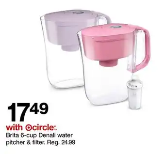 Target Brita 6-cup Denali water pitcher & filter offer