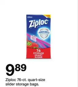Target Ziploc 76-ct. quart-size slider storage bags offer