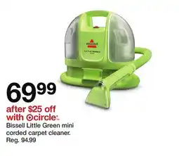 Target Bissell Little Green mini corded carpet cleaner offer