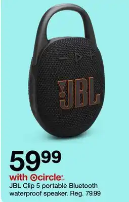 Target JBL Clip 5 portable Bluetooth waterproof speaker offer