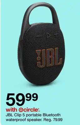 Target JBL Clip 5 portable Bluetooth waterproof speaker offer