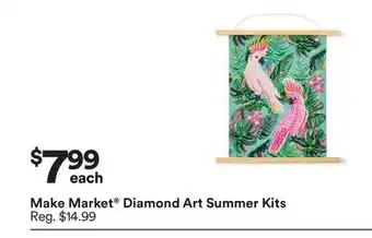 Michaels Make Market Diamond Art Summer Kits offer