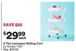 Michaels 3-Tier Lexington Rolling Cart by Simply Tidy offer