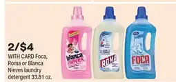 CVS Foca, Roma or Blanca Nieves laundry detergent 33.81 oz offer