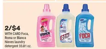 CVS Foca, Roma or Blanca Nieves laundry detergent 33.81 oz offer