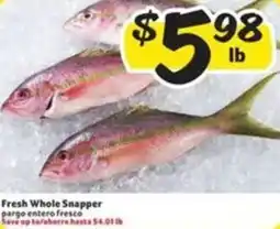 Fresco y Más Fresh Whole Snapper offer