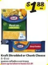 Fresco y Más Kraft Shredded or Chunk Cheese offer