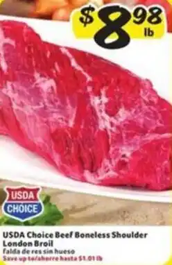 Fresco y Más USDA Choice Beef Boneless Shoulder London Broil offer
