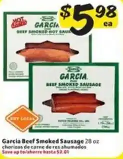 Fresco y Más Garcia Beef Smoked Sausage offer