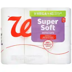 Walgreens Mega Super Soft Bathroom Tissue 9 Rolls offer