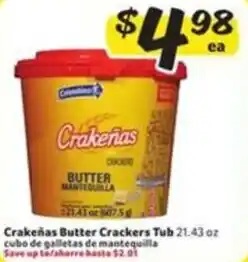 Fresco y Más Crakeñas Butter Crackers Tub offer