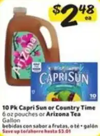 Fresco y Más Capri Sun or Country Time or Arizona Tea offer