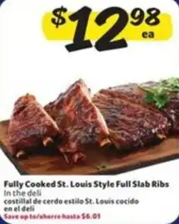 Fresco y Más Fully Cooked St. Louis Style Full Slab Ribs offer
