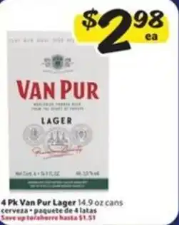 Fresco y Más Van Pur Lager cans offer