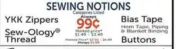 Hobby Lobby SEWING NOTIONS offer