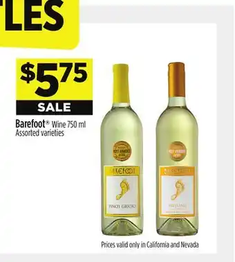Dollar General Barefoot Wine offer