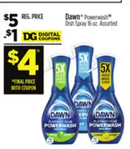 Dollar General Dawn Powerwash Dish Spray offer
