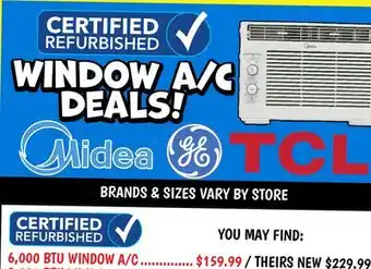 Ollie's 6,000 BTU WINDOW A/C offer