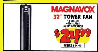 Ollie's MAGNAVOX 32 TOWER FAN offer