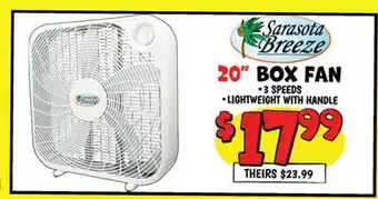 Ollie's Sarasota Breeze 20 BOX FAN offer