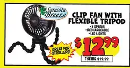 Ollie's Sarasota Breeze CLIP FAN WITH FLEXIBLE TRIPOD offer