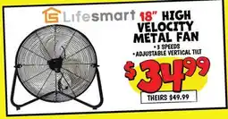 Ollie's Lifesmart 18 HIGH VELOCITY METAL FAN offer